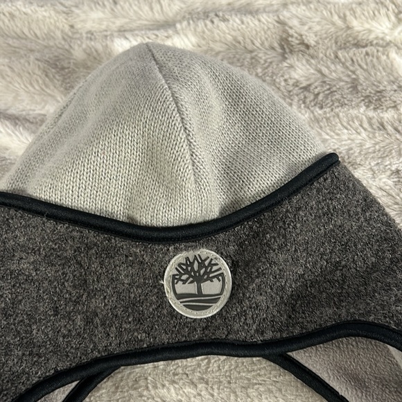 Timberland Winter Ski Hat Ear Flap with Drawstring wool blend beanie OS - Picture 2 of 11